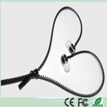 3.5mm Tangle Free Stereo Zipper Earphone Earbuds (K-916)